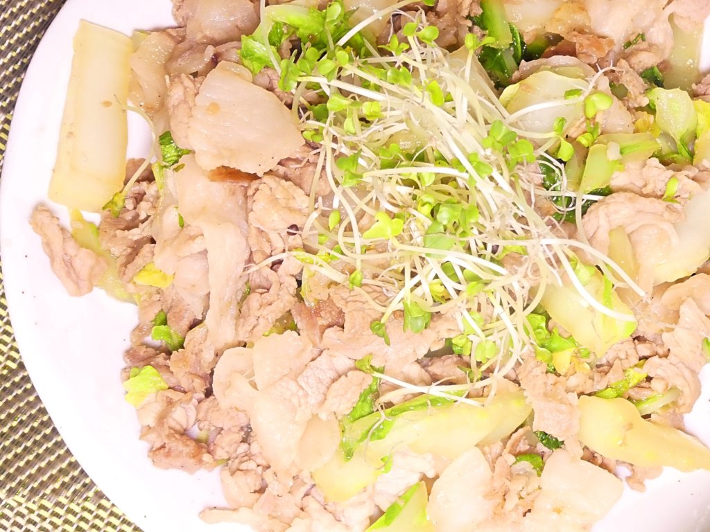 豚肉と白菜の細切り炒め