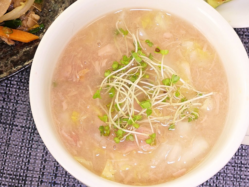 白菜とツナのとろっとスープ