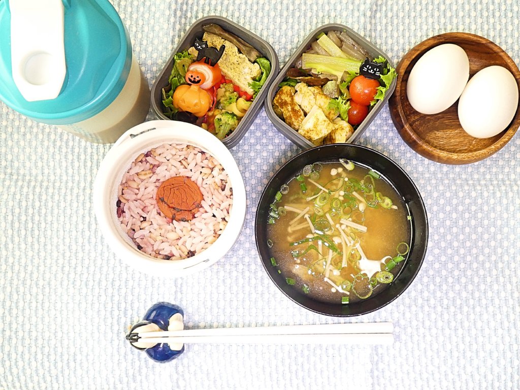 今日のお弁当 自作鶏ハムカレー風味他 16/10/30