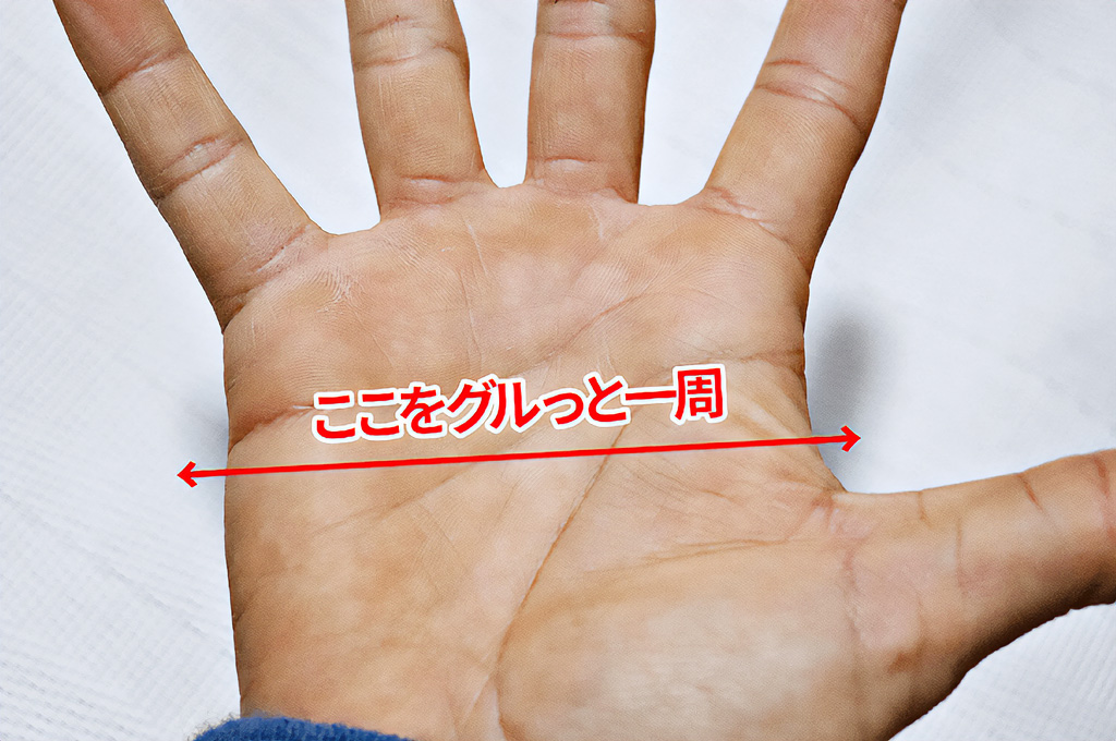 GW SPORTS トレーニンググローブ 筋肉料理研究家Ryotaの手のひら
