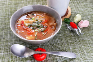 ささみとトマトの中華スープ