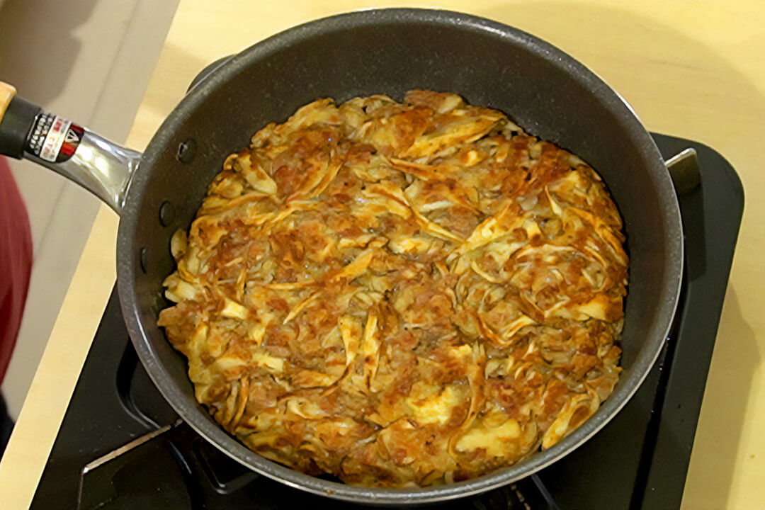 裏面も焼き色が付くまで焼く