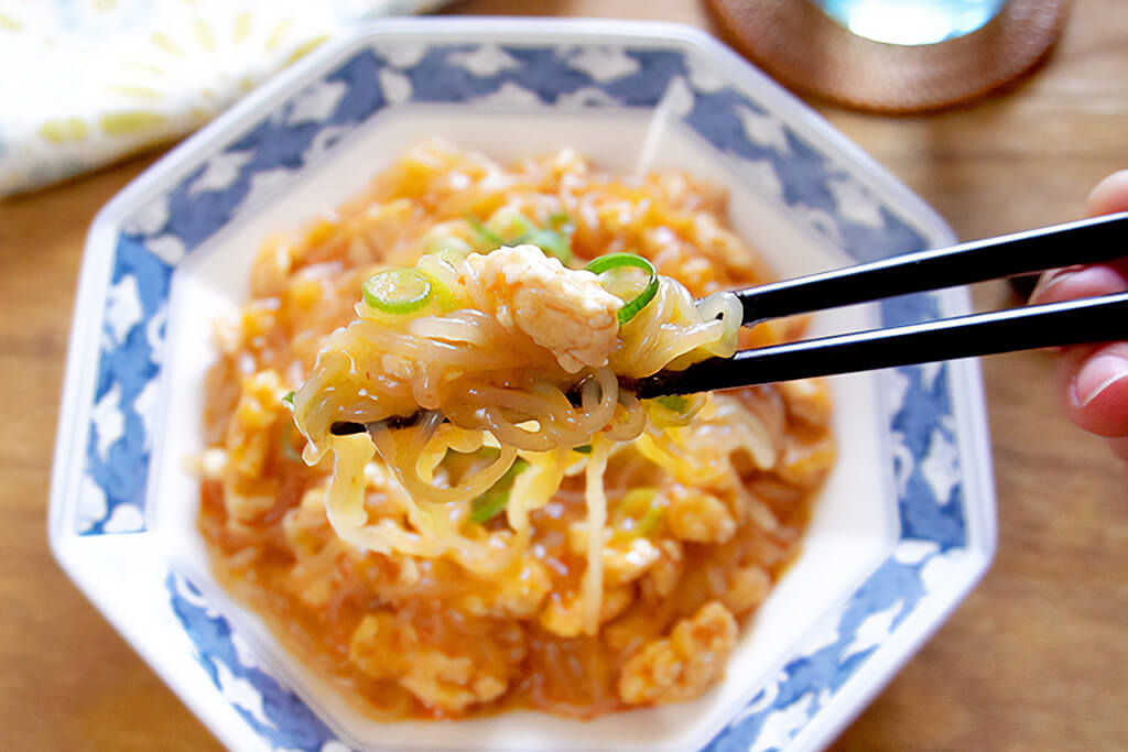 鶏むね肉の麻婆しらたき