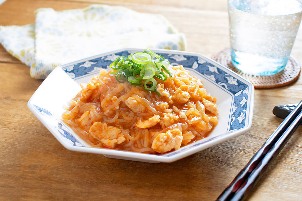 鶏むね肉の麻婆しらたき