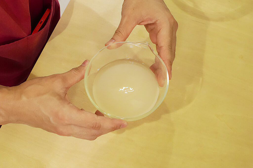 寒天をレンジで加熱する