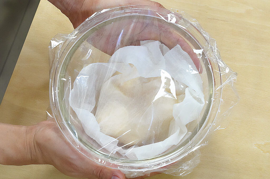 さつまいもをレンジで加熱する
