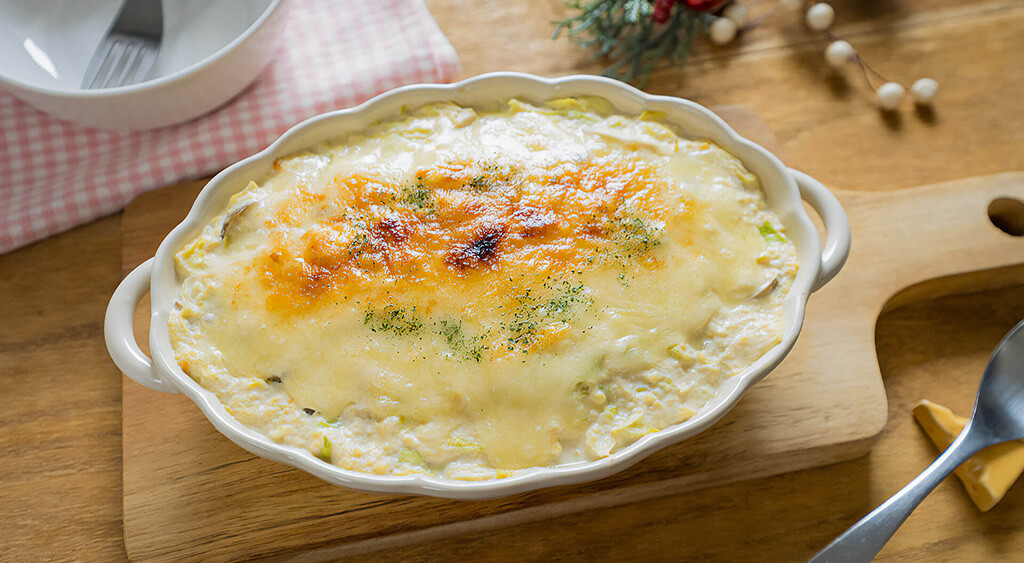 豆腐のキャベツグラタン