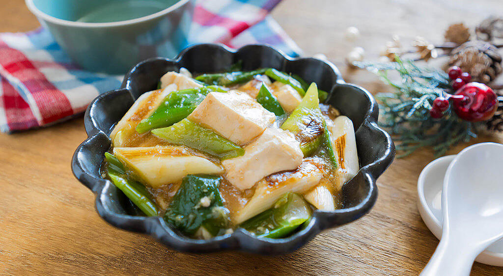 豆腐とねぎのうま煮