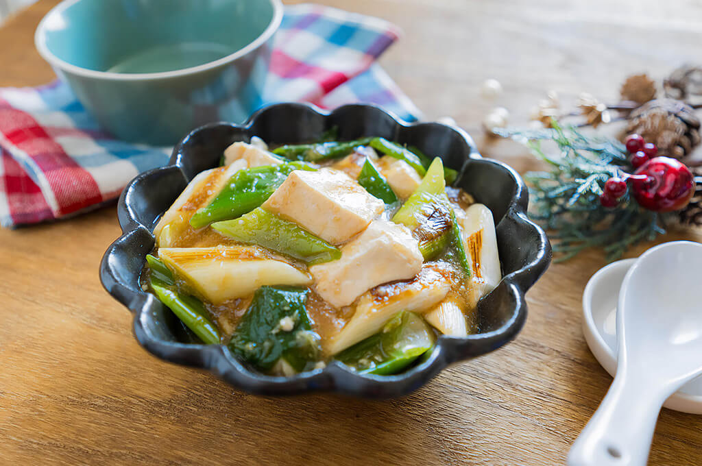 豆腐とねぎのうま煮