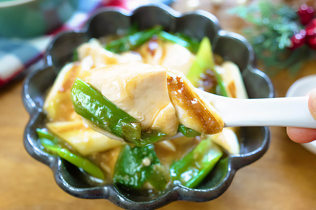 豆腐とねぎのうま煮