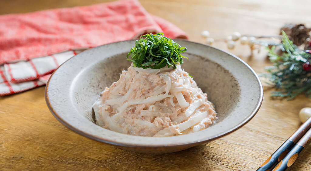 ツナと大根の梅マヨサラダ