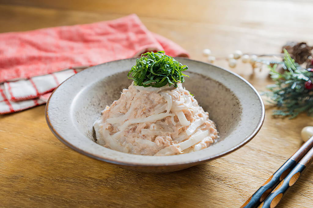 ツナと大根の梅マヨサラダ