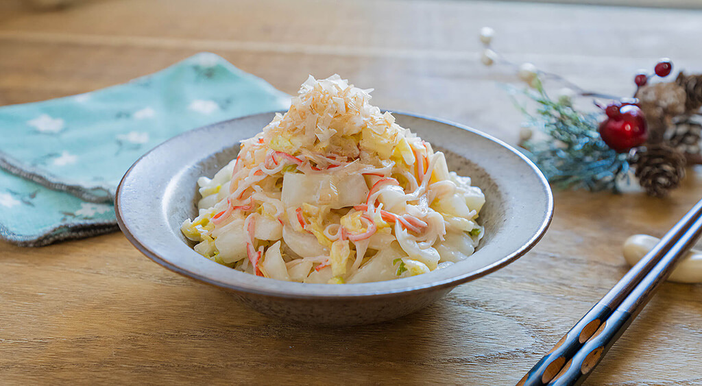 カニカマと白菜の味噌マヨサラダ