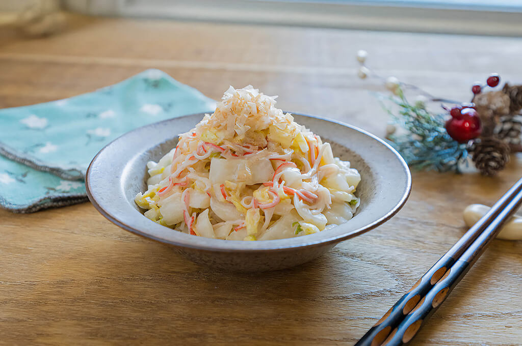 カニカマと白菜の味噌マヨサラダ