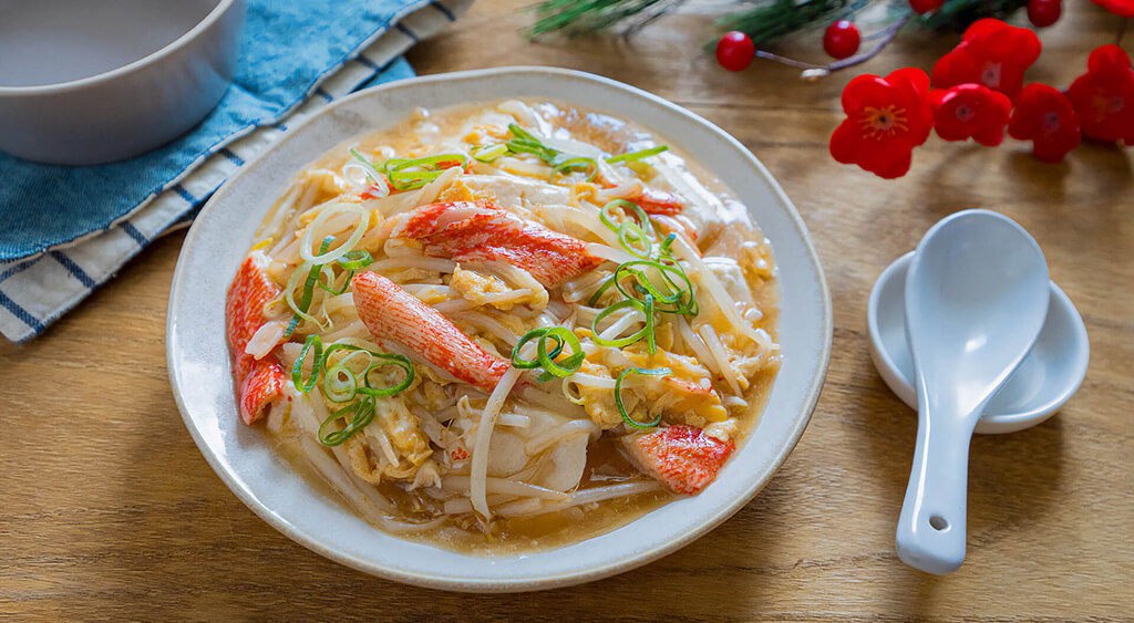豆腐のカニ玉あんかけ