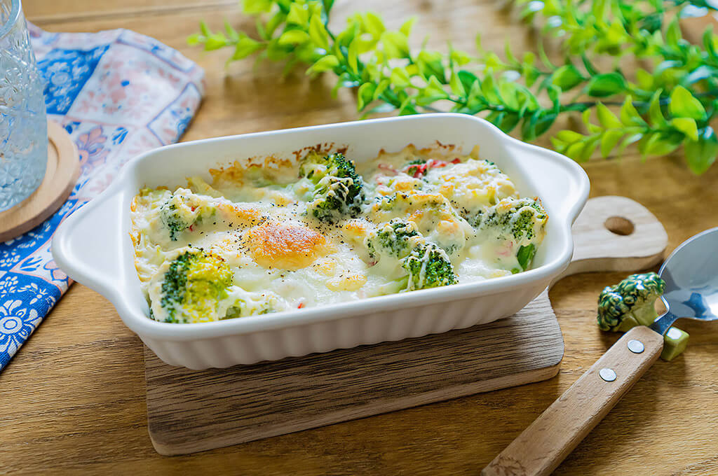 ブロッコリーの豆腐グラタン