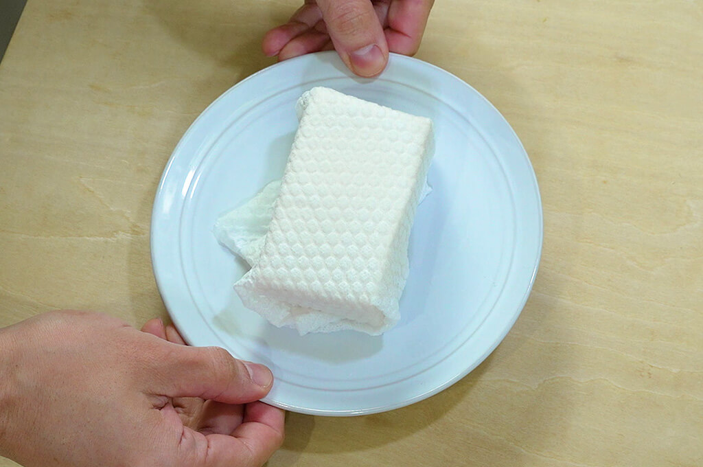絹ごし豆腐はレンジで加熱する