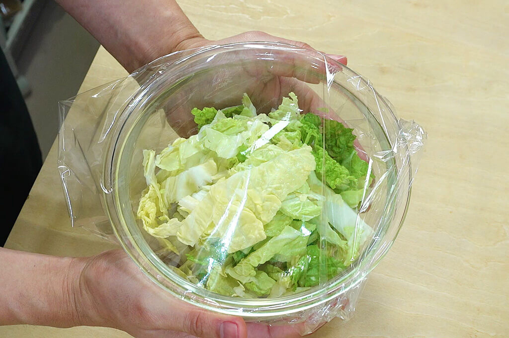 白菜はレンジで加熱する
