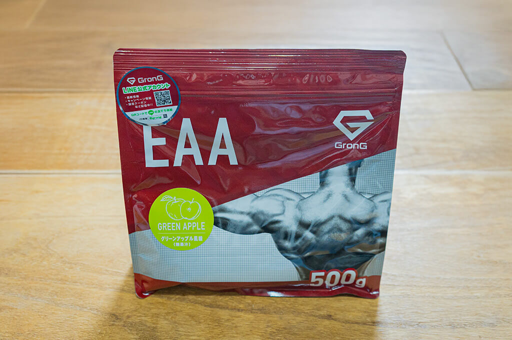 GronG EAA グリーンアップル風味のパッケージ