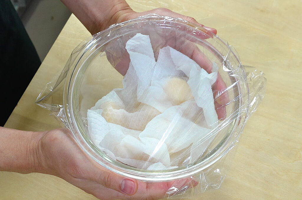 さつまいもはレンジで加熱する