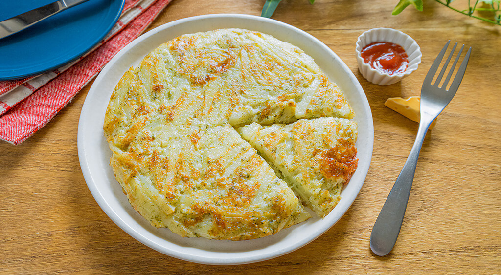 豆腐と新じゃがののり塩ガレット