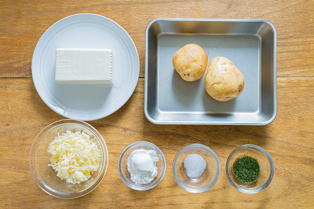 豆腐と新じゃがののり塩ガレットの材料