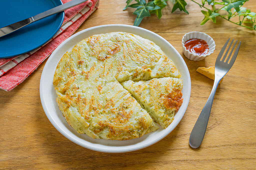豆腐と新じゃがののり塩ガレット
