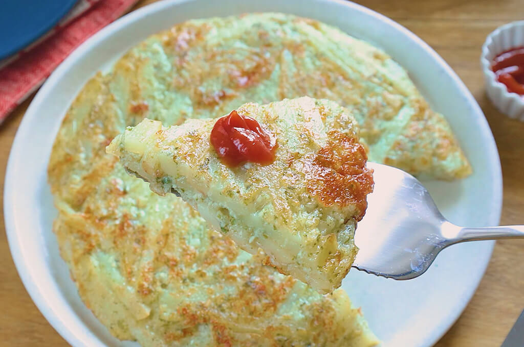 豆腐と新じゃがののり塩ガレット