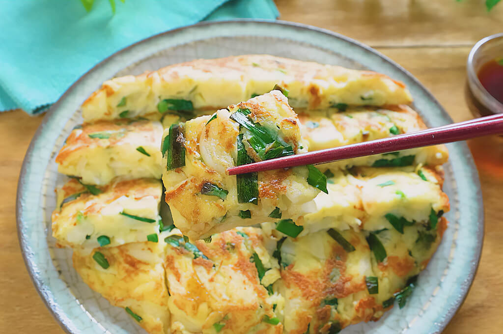 豆腐と新玉ねぎのチヂミ