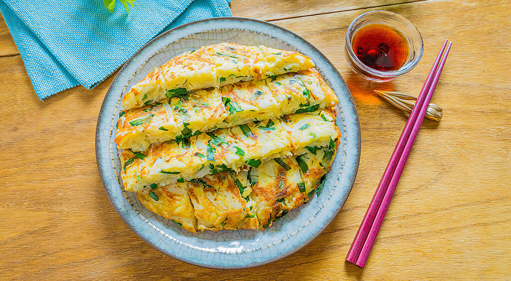 豆腐と新玉ねぎのチヂミ