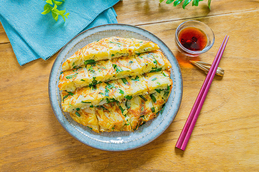 豆腐と新玉ねぎのチヂミ