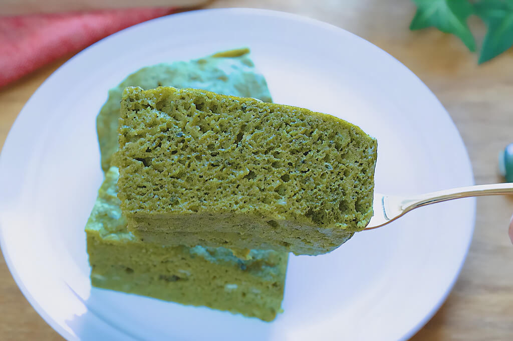 豆腐とバナナの抹茶蒸しパン