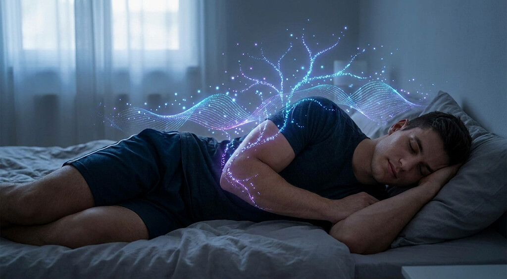 熟睡する男性
