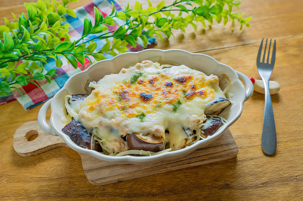 ツナとなすのマヨチー焼き