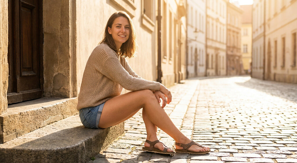 美脚の女性