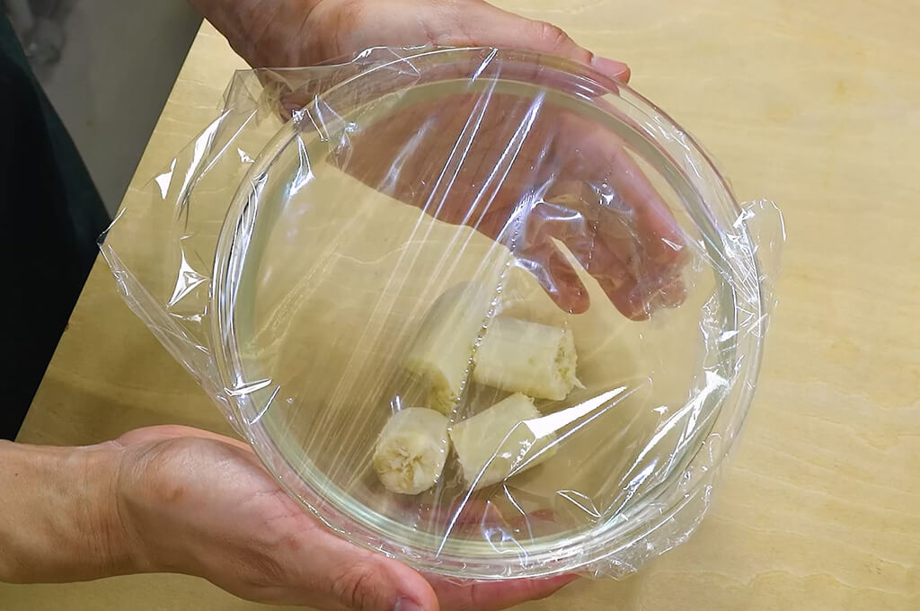 バナナはレンジで加熱する