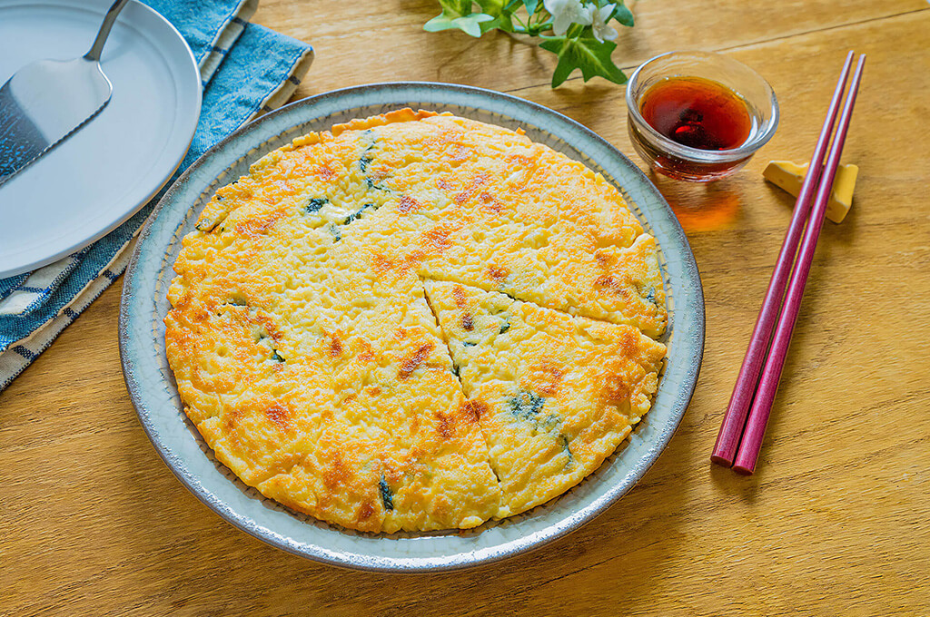 豆腐とわかめのチーズチヂミ