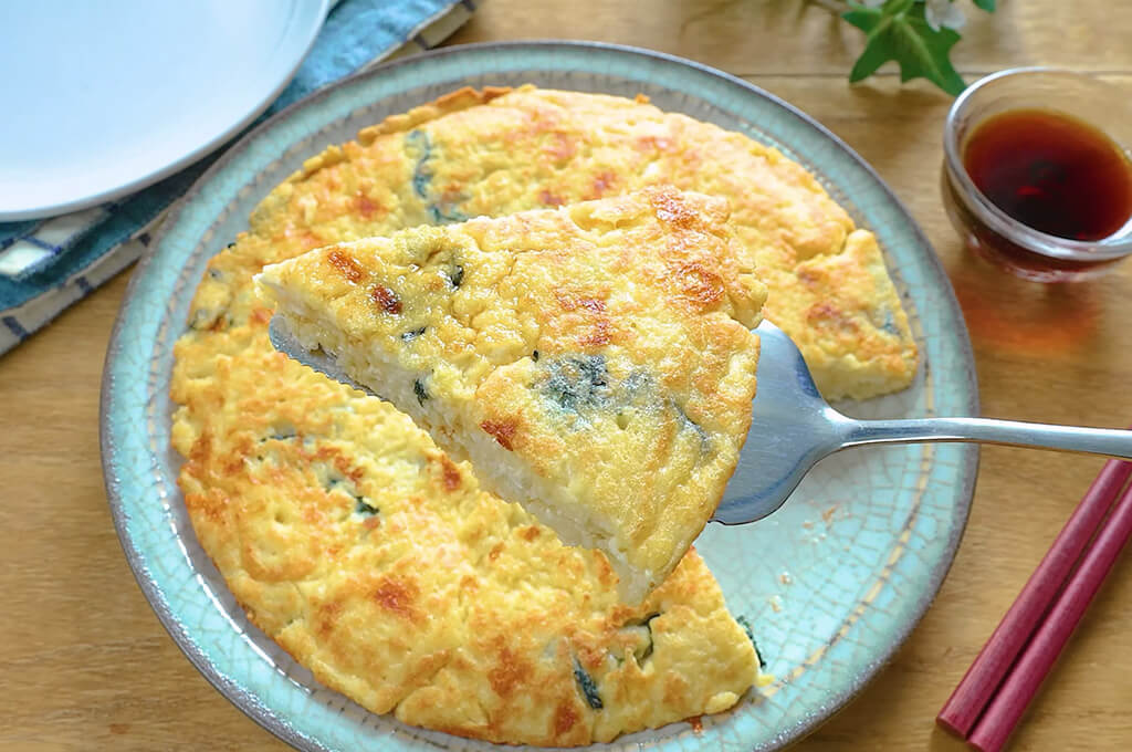 豆腐とわかめのチーズチヂミ