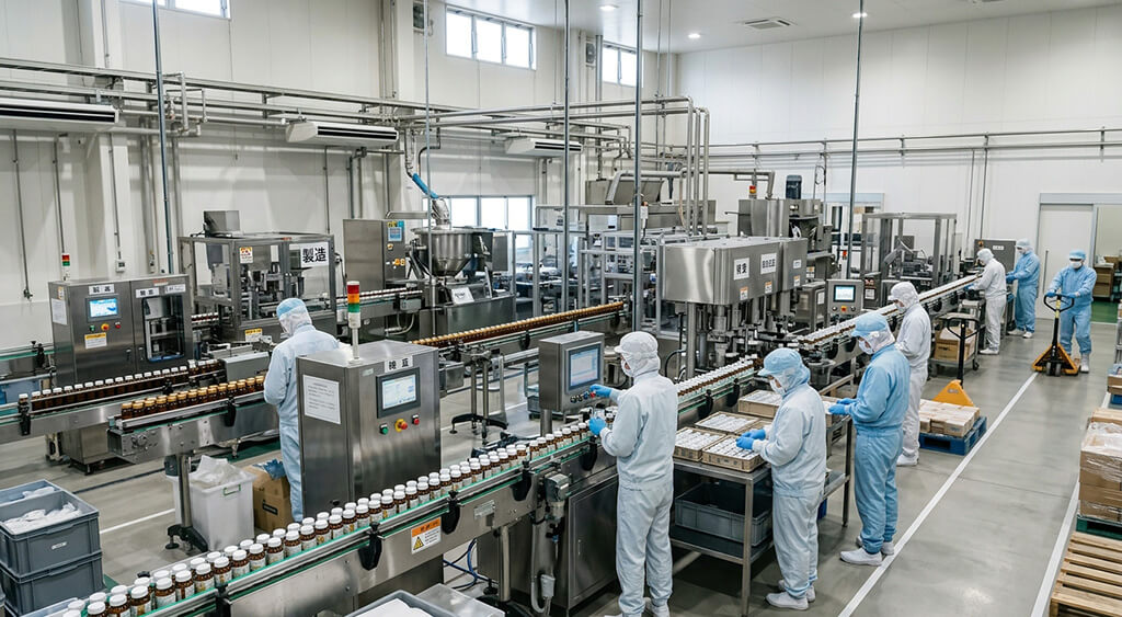 国内のサプリメント工場のイメージ