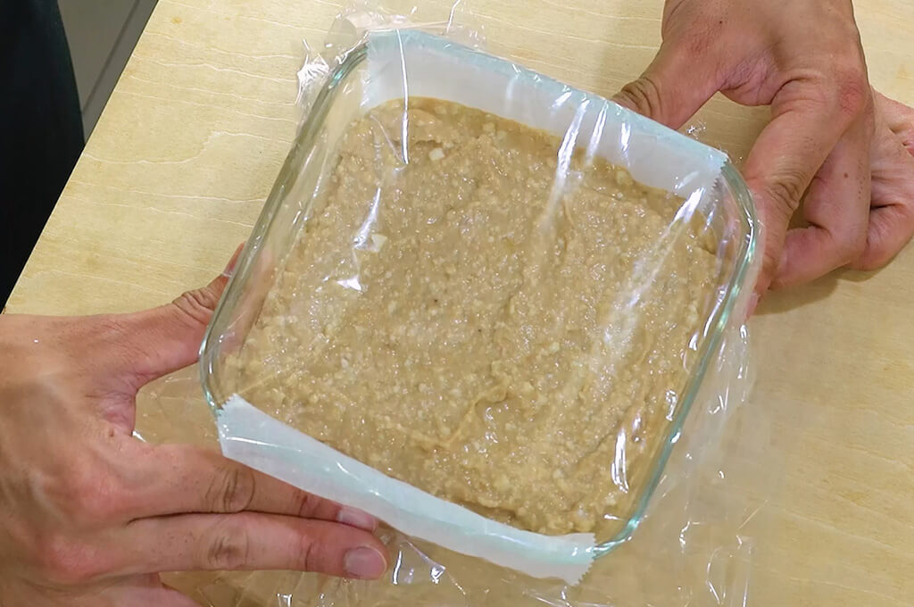 生地をレンジで加熱する