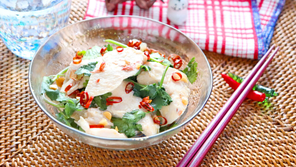 鶏むね肉の無限パクチー