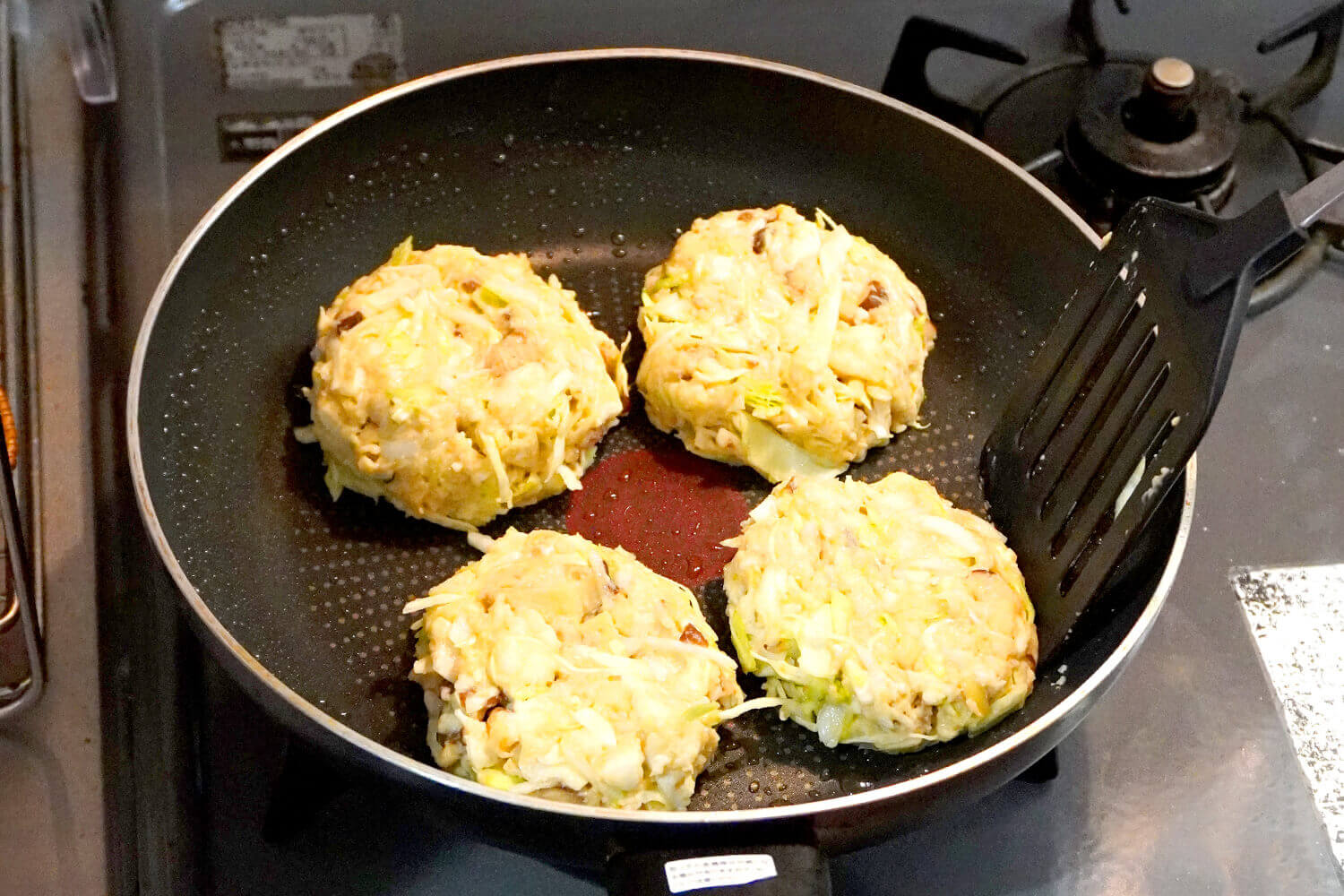 生地を焼く