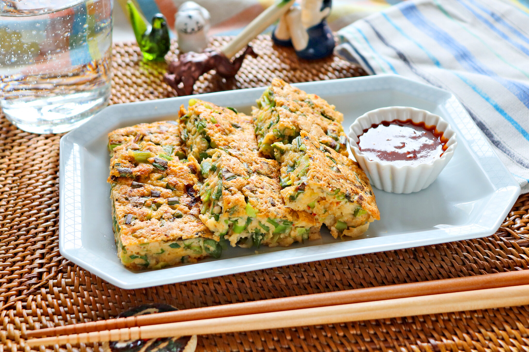 韓国風オートミールねぎ焼き