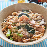 鮭と小松菜のオートミール雑炊